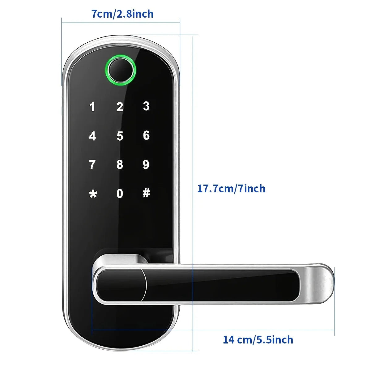 Smart Door Lock App Remote Control Keyless WIFI Digital Touchscreen Lock NFC IP67 Waterproof with 2 IC Cards Smart Fingerprint